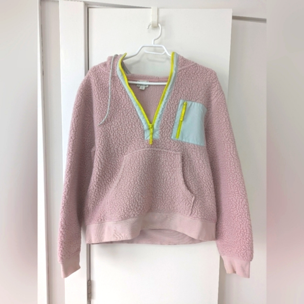 J. Crew Hooded Half Zip Fleece